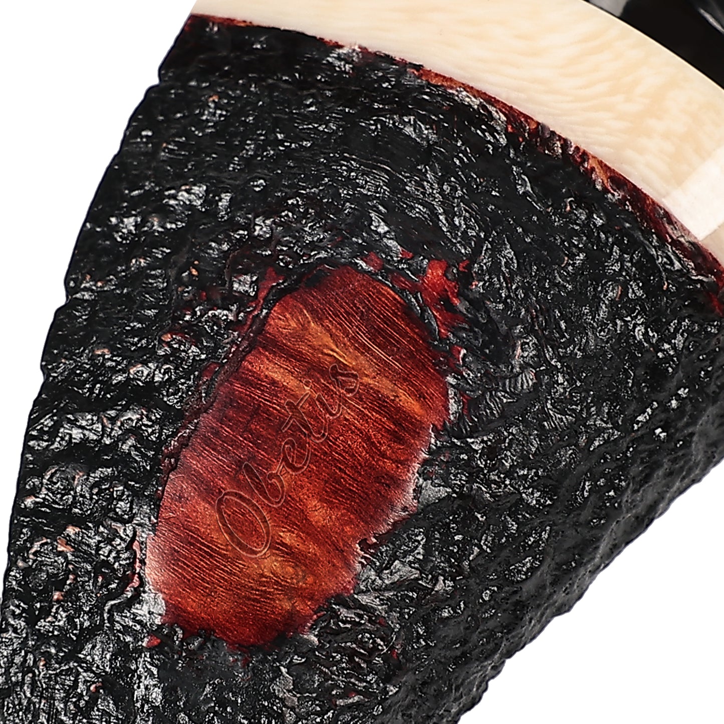 Obetis Handcrafted Pufferfish-Style Briar Wood Pipe with Textured Finish and Elegant Wooden Accents - Perfect for Collectors and Smoking Enthusiasts